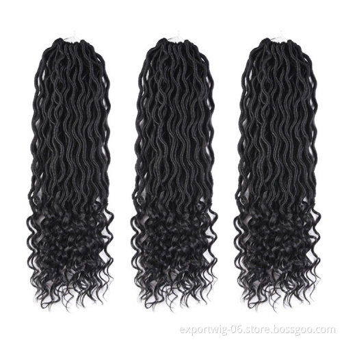 Crochet Goddess Locs Hair Extensions Faux Locs Curly Crochet Braids Beauty Colors Synthetic Braiding Hair Bohemian locks